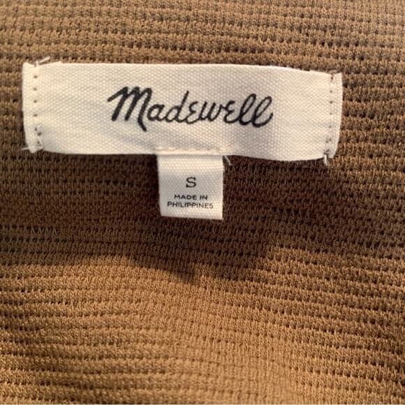 MADEWELL Womens Vintage Dress Sz Small Texture & Thread Crepe Balloon-Sleeve - Picture 2 of 11